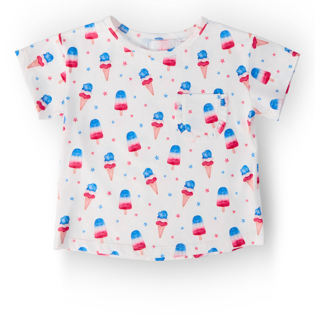 Summer Sweets Ruffle Pocket Tee - Dashing Nova