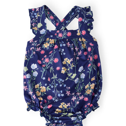 Sunny Meadow Ruffle Cross Back Romper