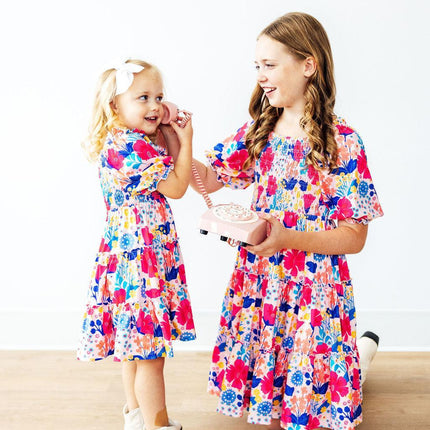 Sunshine Garden Smocked Ruffle Dress