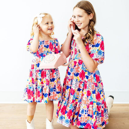 Sunshine Garden Smocked Ruffle Dress