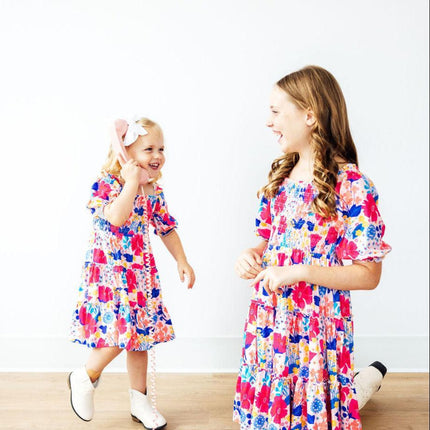 Sunshine Garden Smocked Ruffle Dress