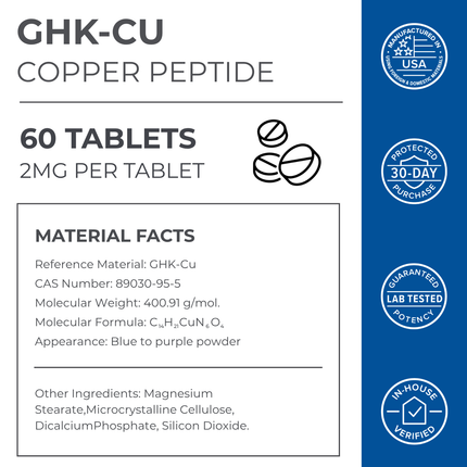 GHK-Cu Copper Peptide Tablets