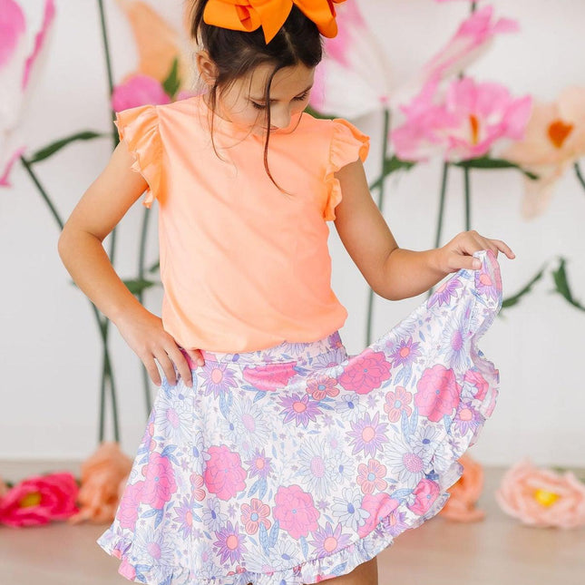 Sweet Springtime Ruffle Twirl Skort - Dashing Nova