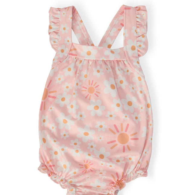 Sweet & Sunny Ruffle Cross Back Romper - Dashing Nova