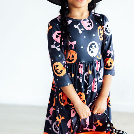 Sweet Tooth 3/4 Sleeve Pocket Twirl Dress