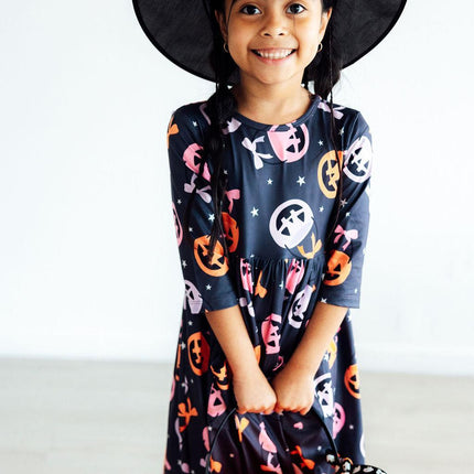 Sweet Tooth 3/4 Sleeve Pocket Twirl Dress