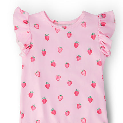Sweet Strawberries S/S Ruffle Tee