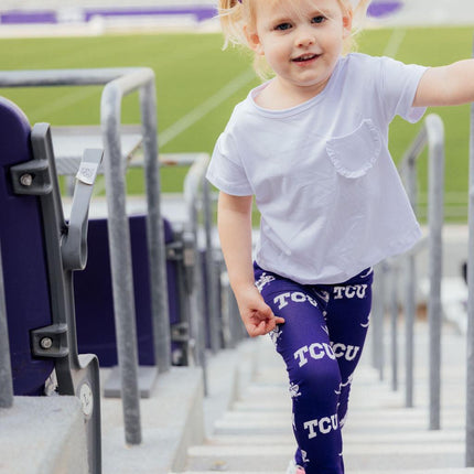 TCU Purple Frog Leggings