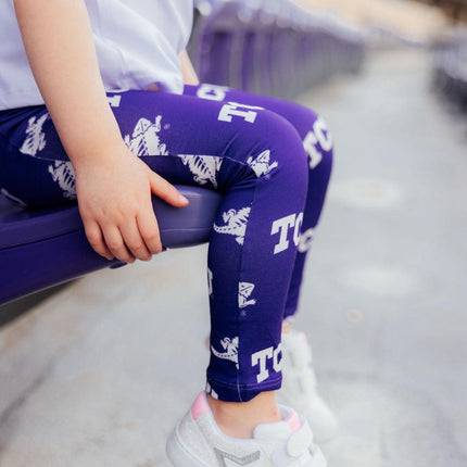 TCU Purple Frog Leggings