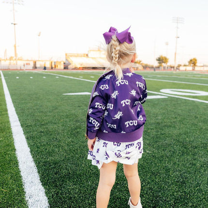TCU Purple Frog Satin Jacket