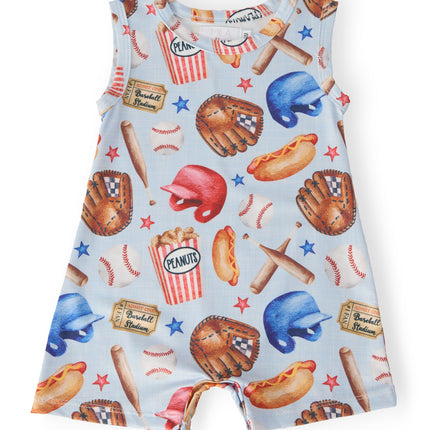 Take Me Out to the Ballgame Shorty One-Piece