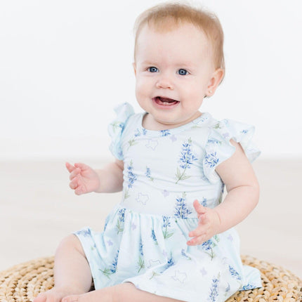 Texas Bluebonnets S/S Flutter Twirl Bodysuit