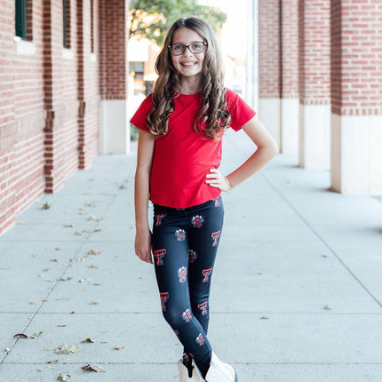 Texas Tech Black Raider Red Leggings