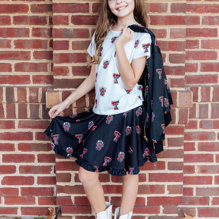 Texas Tech Black Raider Red Twirl Skort