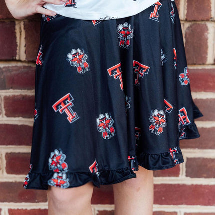 Texas Tech Black Raider Red Twirl Skort