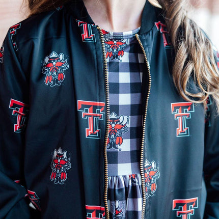 Texas Tech Black Red Raider Satin Jacket