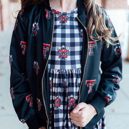 Texas Tech Black Red Raider Satin Jacket