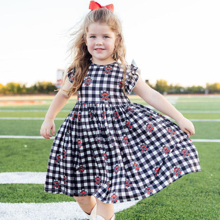 Texas Tech Plaid Raider Red Flutter Twirl Dress