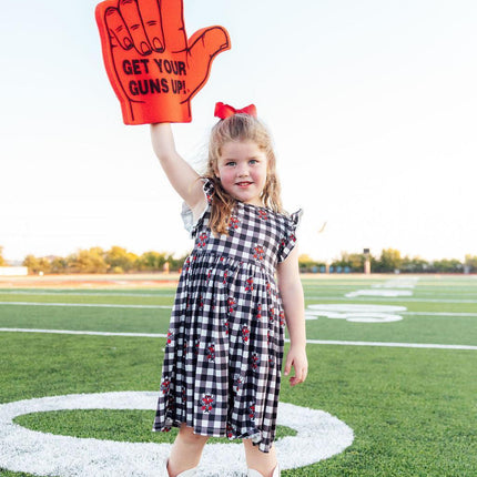 Texas Tech Plaid Raider Red Flutter Twirl Dress
