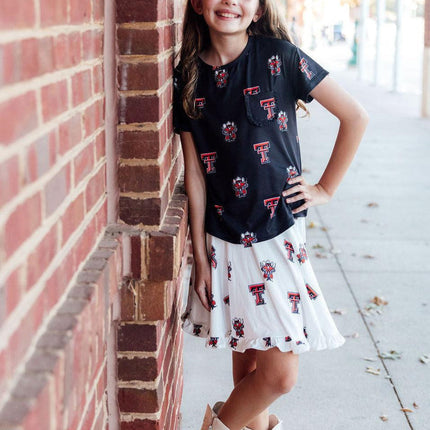 Texas Tech White Raider Red Twirl Skort
