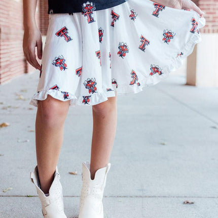 Texas Tech White Raider Red Twirl Skort