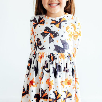 Trick or Twirl 3/4 Sleeve Pocket Twirl Dress