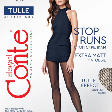 Conte Tulle 30 Den - Classic Matte Tulle Effect Sheer to Waist Women's Tights (17S-105SP)
