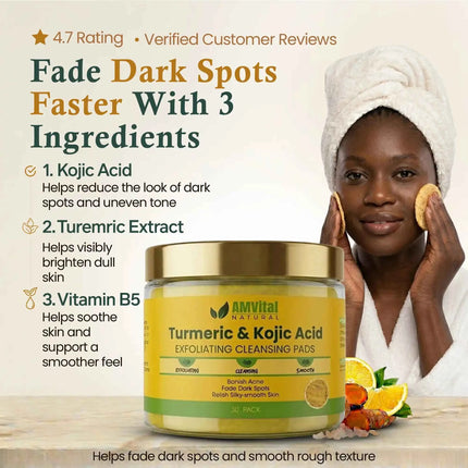 AMVital Turmeric Kojic Acid Cleansing Pads