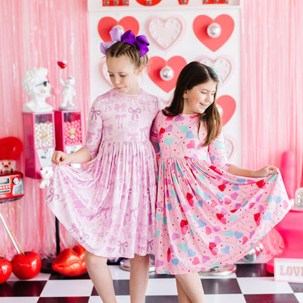 Sucker for You 3/4 Sleeve Pocket Twirl Dress