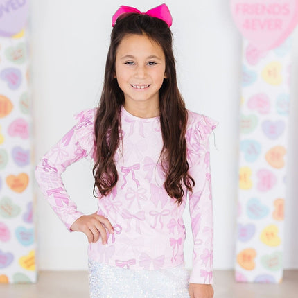 SALE Twinkle Ties L/S Ruffle Tee