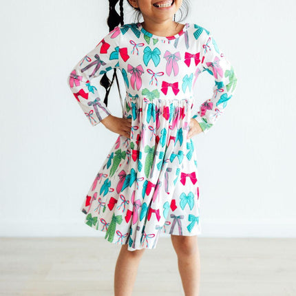 Twirls & Ties L/S Pocket Twirl Dress