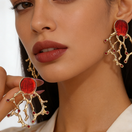 Beach Vacation Coral Jewelry Set
