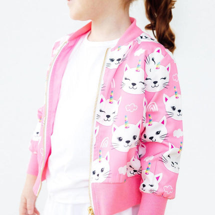 Unicorn Kitties Satin Jacket