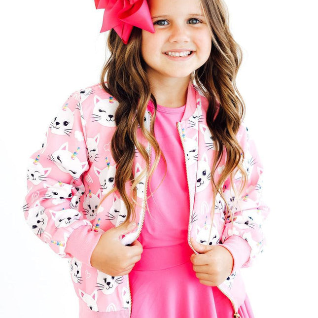 Unicorn Kitties Satin Jacket - Dashing Nova
