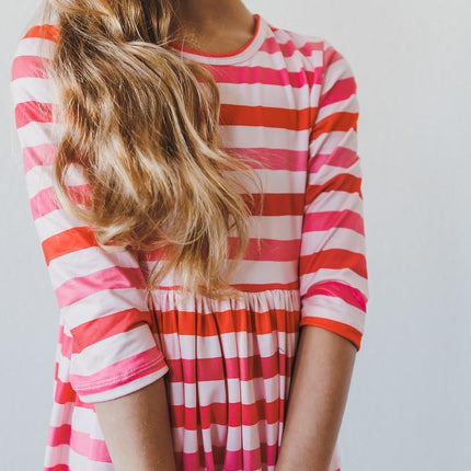 All You Need is Love 3/4 Sleeve Pocket Twirl Dress