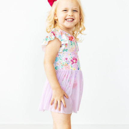 Field of Flowers S/S Twirl Leotard