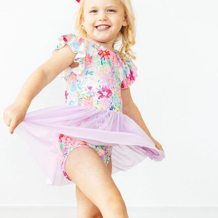 Field of Flowers S/S Twirl Leotard
