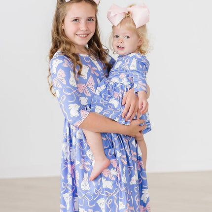 Hop, Skip & Twirl 3/4 Sleeve Pocket Twirl Dress