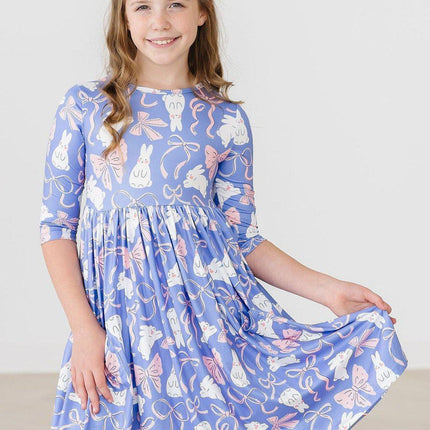 Hop, Skip & Twirl 3/4 Sleeve Pocket Twirl Dress