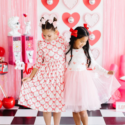 Lovebug 3/4 Sleeve Ruffle Twirl Dress