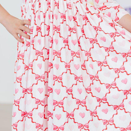 Lovebug 3/4 Sleeve Ruffle Twirl Dress