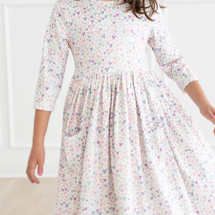 One in a Million 3/4 Sleeve Pocket Twirl Dress