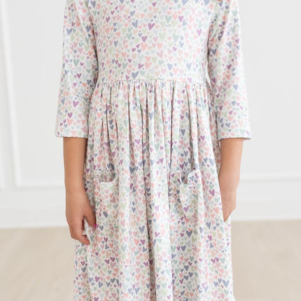 One in a Million 3/4 Sleeve Pocket Twirl Dress