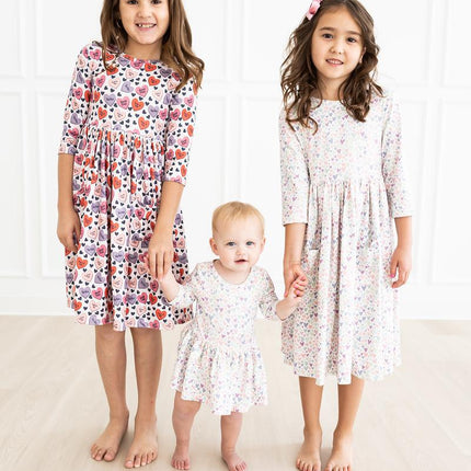 One in a Million 3/4 Sleeve Pocket Twirl Dress