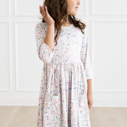 One in a Million 3/4 Sleeve Pocket Twirl Dress