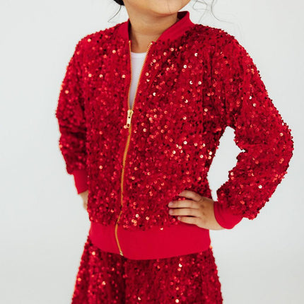 Red Velvet Sequin Jacket
