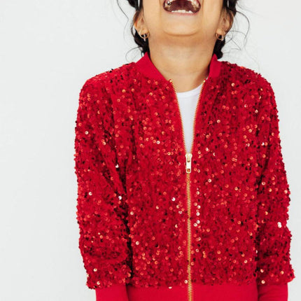 Red Velvet Sequin Jacket