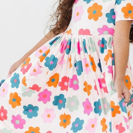 Retro Floral S/S Pocket Twirl Dress
