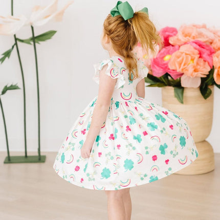 SALE Top of the Mornin' Flutter Sleeve Twirl Dress