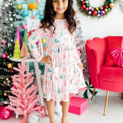 Very Merry L/S Pocket Twirl Dress
